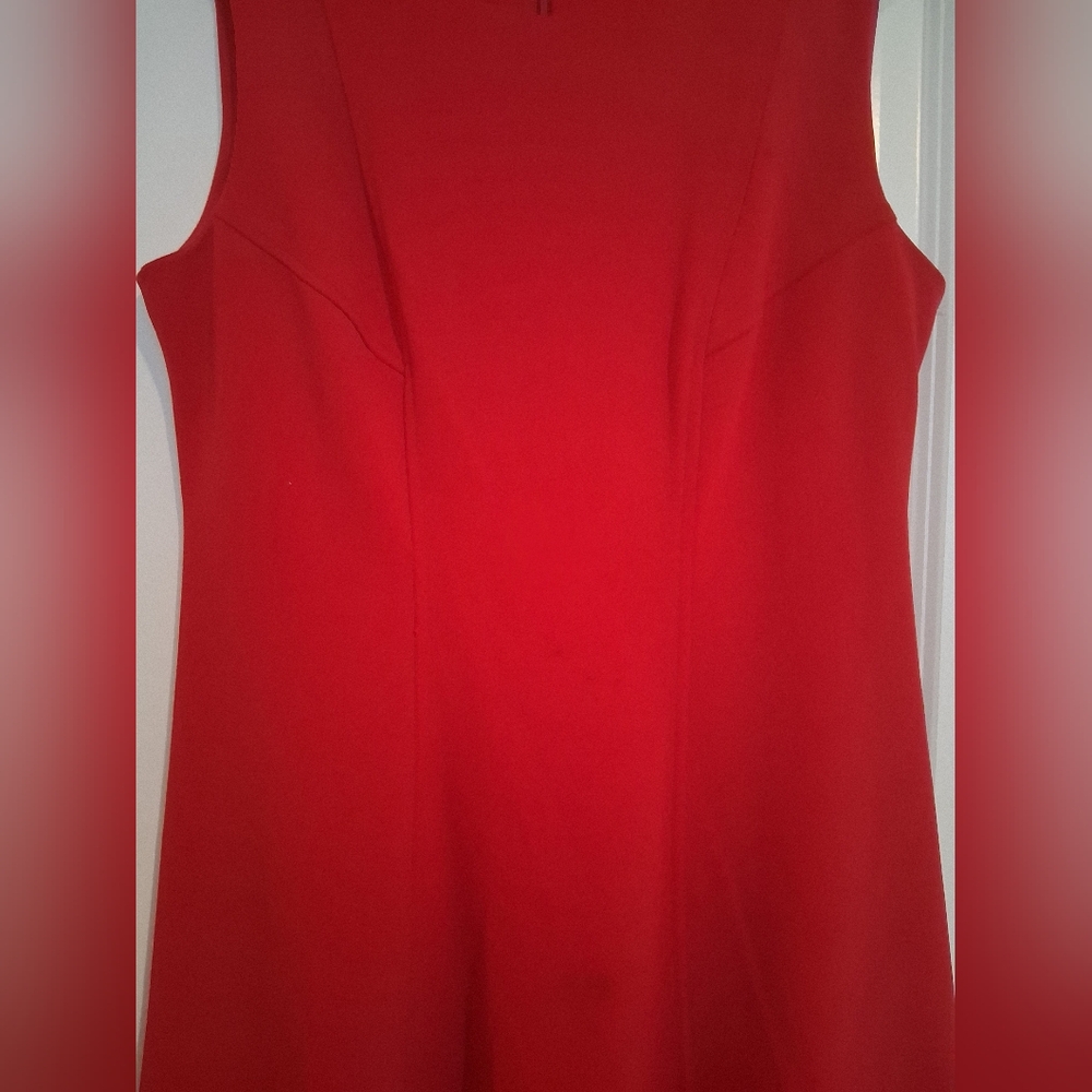 Tommy Hilfiger Vibrant Red Midi Dress - Picture 3 of 8